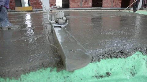 Concrete flattening with machine Stock Footage 47847222
