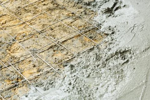 Concrete floor pouring Stock Photos