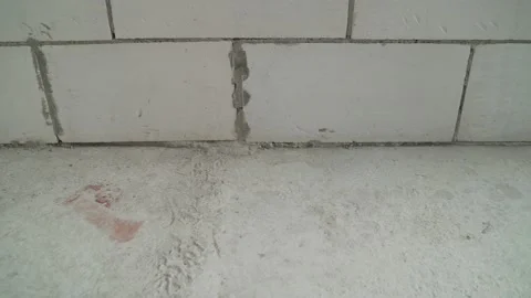 Concrete floor before processing. Wall and floor texture. Stock Footage 147370112