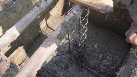 Concrete Footing Construction 스톡 동영상 332575159