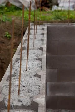 Concrete foundation Stock Photos