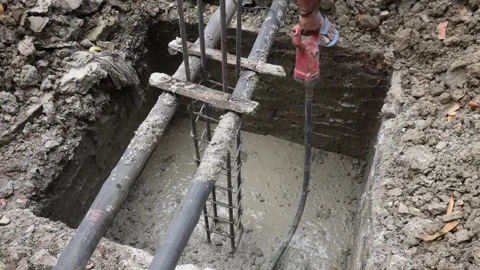Concrete Foundation Work Vidéo 333918072