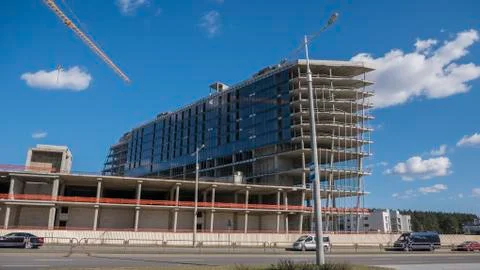 Concrete frame building under construction Stock Photos