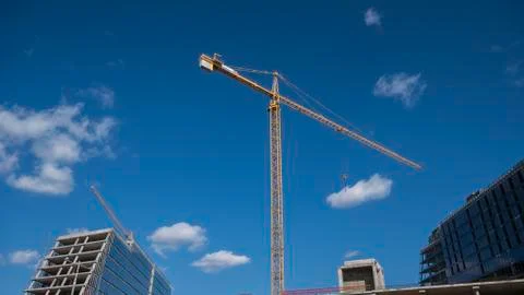 Concrete frame building under construction Stock Photos