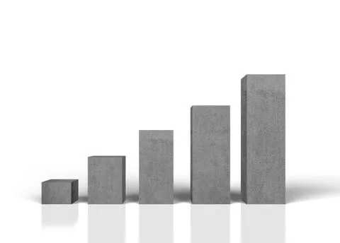 Concrete growth chart Illustrazione stock