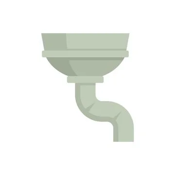 Concrete gutter icon flat isolated Illustrazione stock