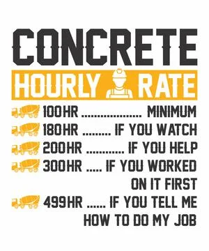 Concrete Hourly Rate Stock Illustration