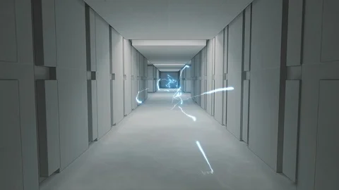 Concrete Interior Swirling Particles Stock Footage 103326558