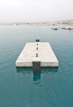 Concrete jetty block Stock Photos