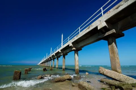 Concrete jetty Stock Photos