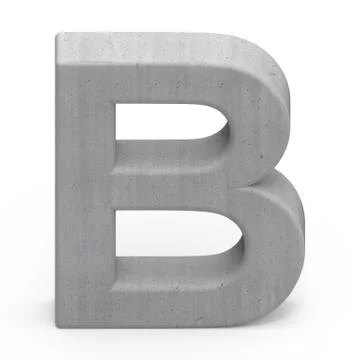 Concrete letter B Stock Illustration