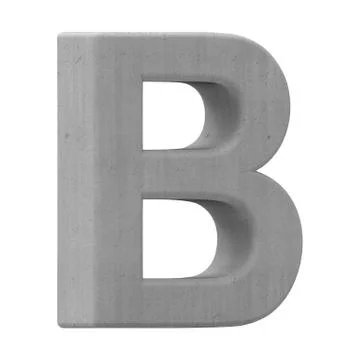 Concrete letter B Stock Illustration