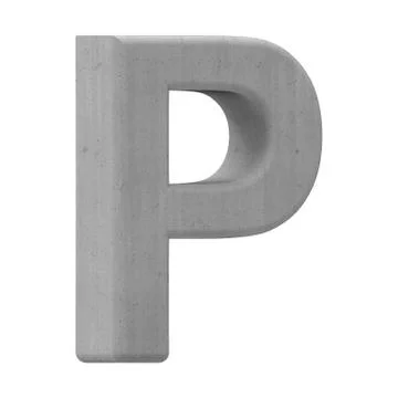 Concrete letter P Stock Illustration