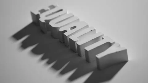 Concrete letters series, equality Stock Footage 232034075