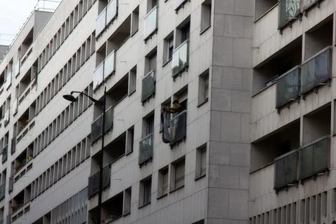 Concrete lined building like constructivism Photos