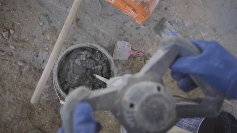 Concrete Mixer Closeup Stock Footage 126249836