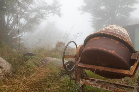 Concrete Mixer in Forest Stock Photos