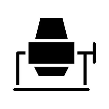 Concrete mixer icon. Concept of construction, building, and renovation. Illustration