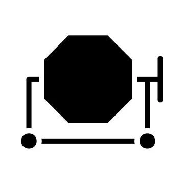 Concrete mixer icon. Concept of construction and building. Illustration