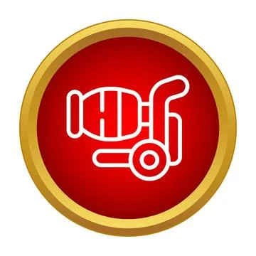 Concrete mixer icon representing construction site equipment Illustrazione stock