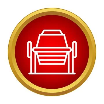 Concrete mixer icon representing construction industry and building Ilustración de archivo