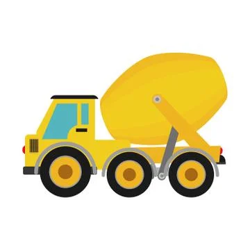 Concrete mixer icon. Under construction concept. Vector graphic Stock Illustration