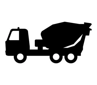 Concrete mixer icon on white background Stock Illustration