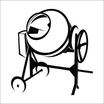 Concrete mixer Ilustração Stock