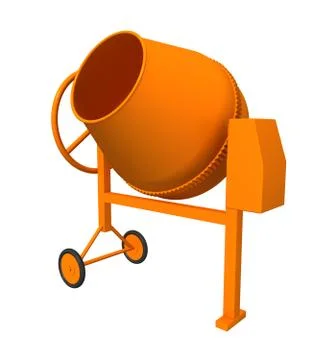 Concrete mixer Stock Illustration