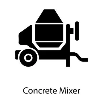 Concrete Mixer Stock Illustration