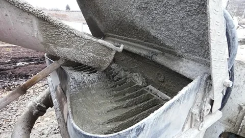 Concrete Mixer Loading Pump Hopper Stock Footage 321773865