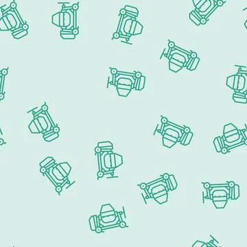 Concrete mixer machine cement line seamless pattern Stock Illustration