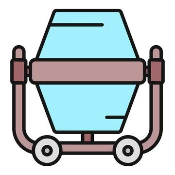 Concrete mixer machine for construction industry projects イラスト素材