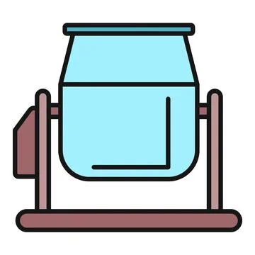Concrete mixer machine for construction industry projects Stock-Illustration