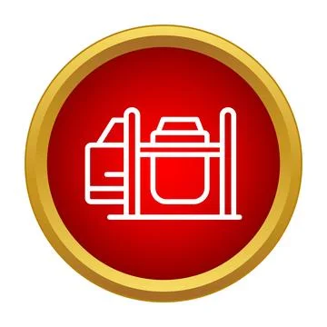 Concrete mixer machine icon for construction industry Stock Illustration