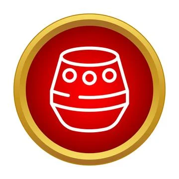Concrete mixer machine icon for construction industry Ilustración de archivo