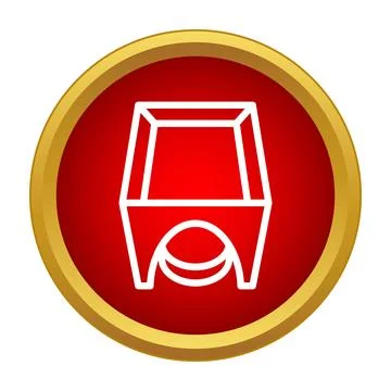 Concrete mixer machine line simple vector icon 스톡 일러스트