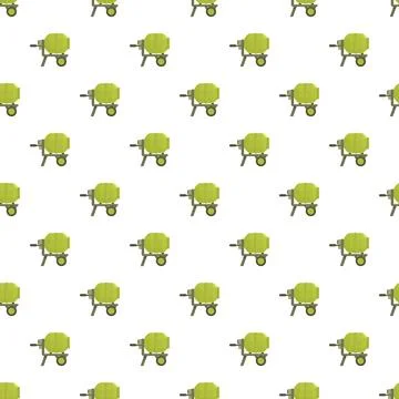 Concrete mixer machine pattern for construction industry background イラスト素材