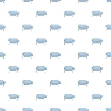 Concrete mixer machine seamless pattern for construction design Stock Illustration