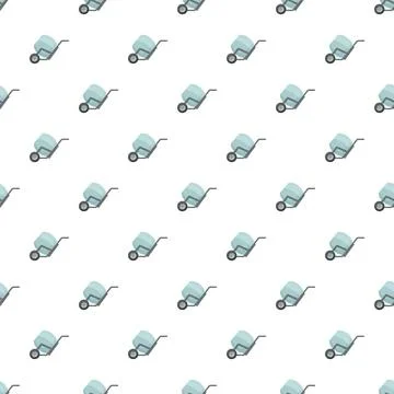 Concrete mixer machine seamless repeating pattern Stock Illustration