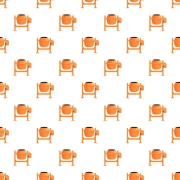 Concrete mixer machinery pattern for construction industry background 스톡 일러스트