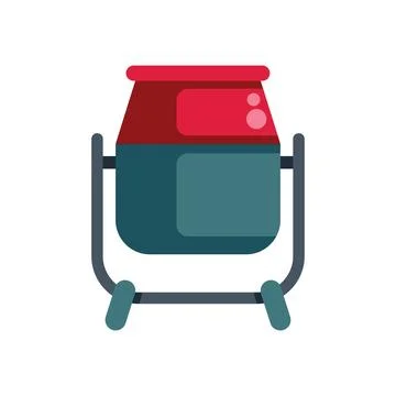 Concrete mixer preparing construction material for building project Stock Illustration