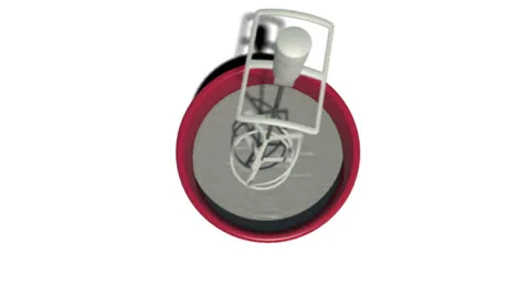 Concrete mixer top-down view on process Stock Footage 22917010