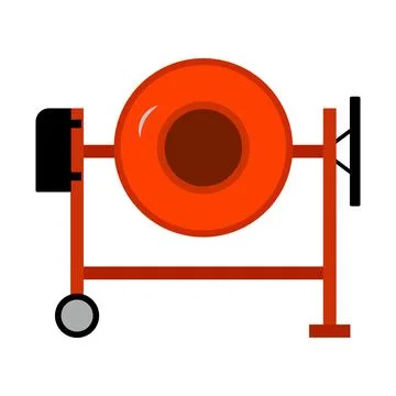 Concrete Mixer Vector Illustration Stock Illustration
