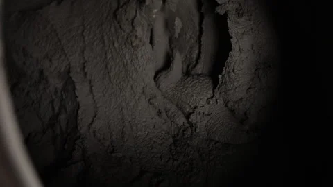 Concrete Mixing Close Up Inside Mixer Drum Stock Footage 327811889