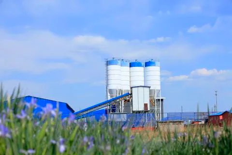 Concrete mixing tower Stock Photos