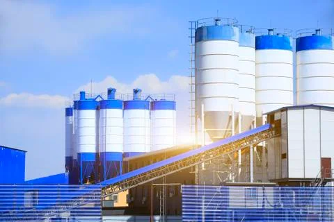 Concrete mixing tower Stock Photos