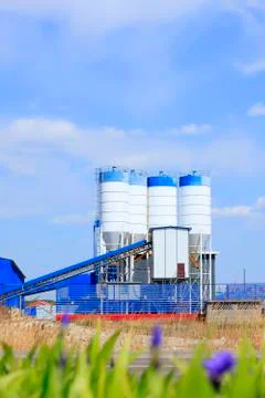 Concrete mixing tower Stock Photos