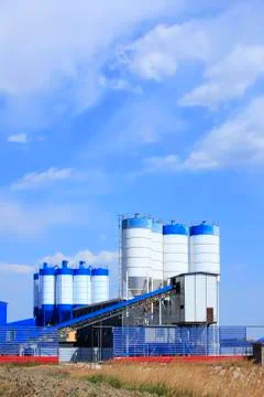 Concrete mixing tower Stock Photos