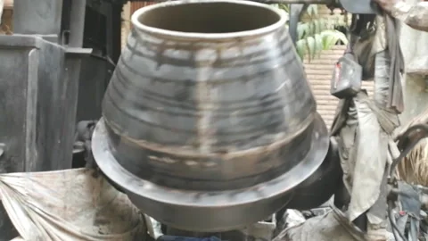 Concrete Mixture Machine Stock Footage 201128821